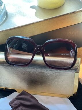 Tory Burch Oversized Sunglasses (TY7009) in Burgundy